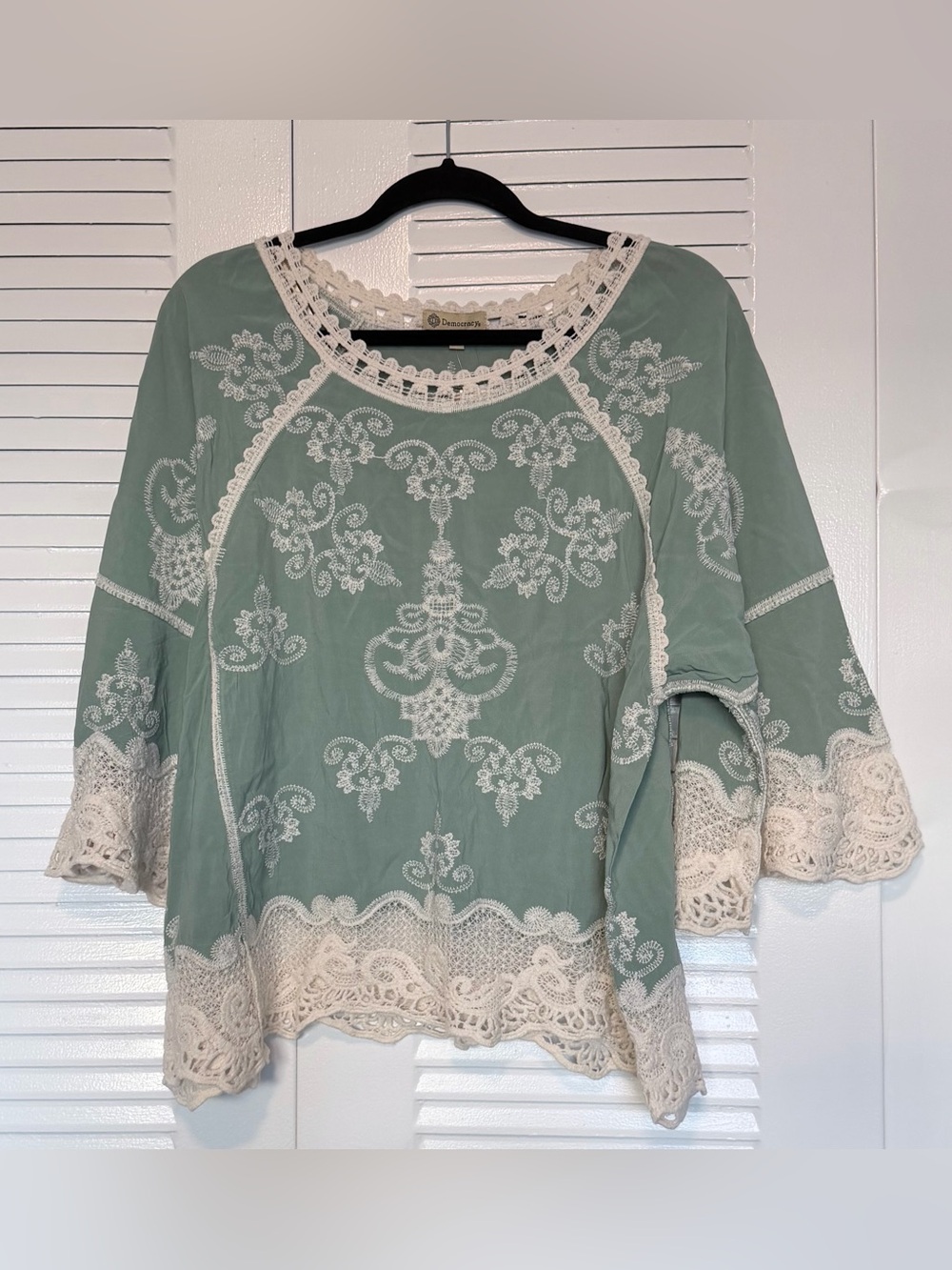 Democracy Sage Green Bohemian Top